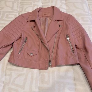 BlankNYC pink faux leather Moto jacket. Large. Never worn.  NWOT.